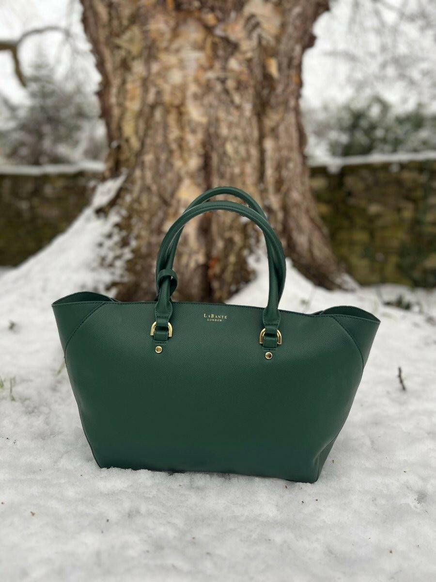 Green- Sophie Vegan Leather Tote Bag