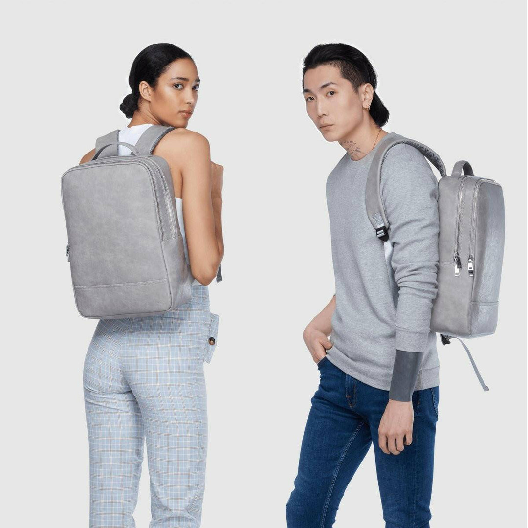 Grey - Acacia Unisex Vegan Laptop Backpack-Shangri-La Fashion