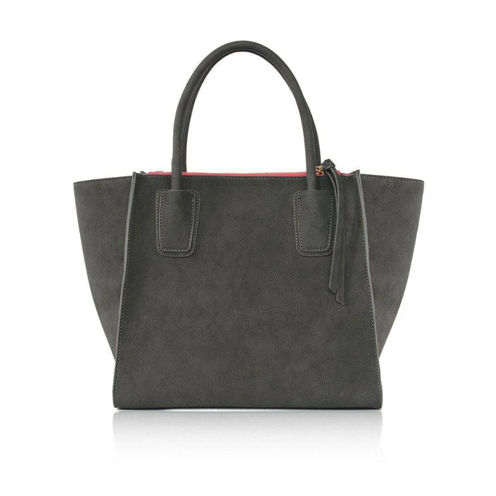 Grey - Demi Winged Faux Leather Bag-Shangri-La Fashion