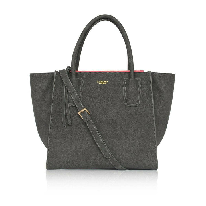 Grey - Demi Winged Faux Leather Bag-Shangri-La Fashion