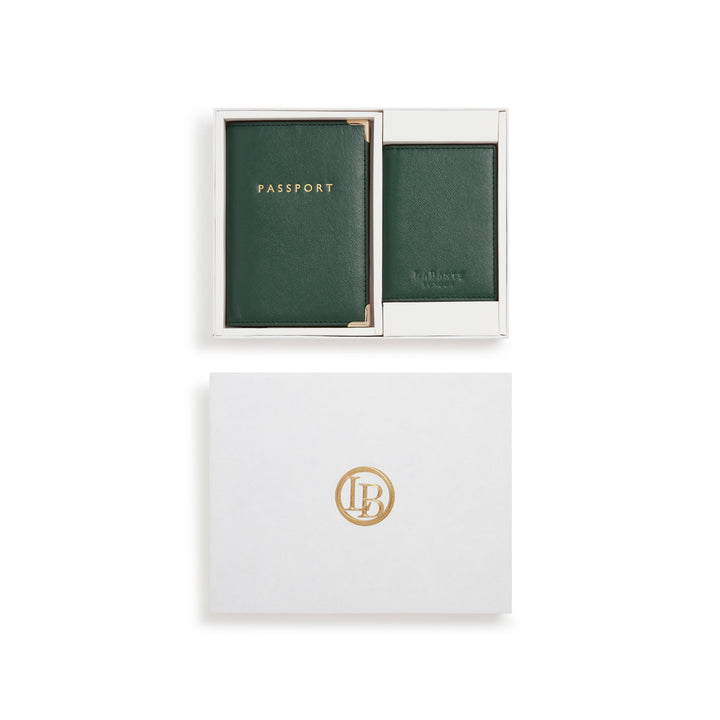 Nutcombe Green Passport Holder & bi-fold CC holder Gift Box-Shangri-La Fashion