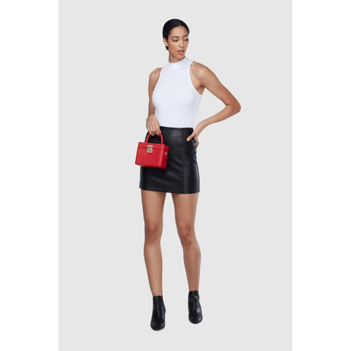 Mae Red Vegan Crossbody Satchel-Shangri-La Fashion