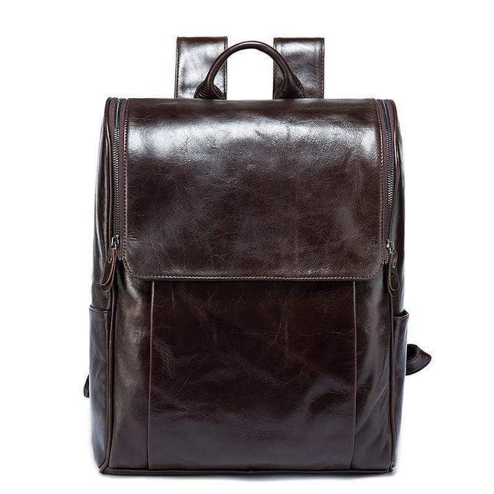 Men's Leather backpack-5