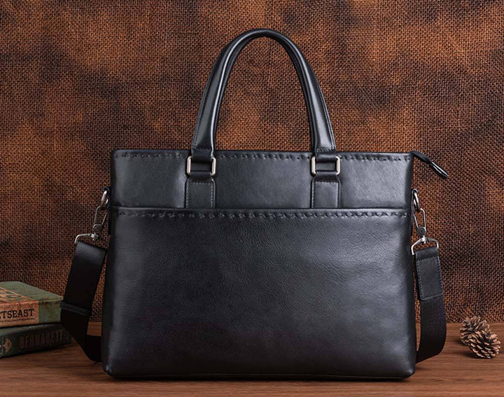 Mens Vintage Leather Buiness Briefcase Shoulder Cross Body Bag   2769-5