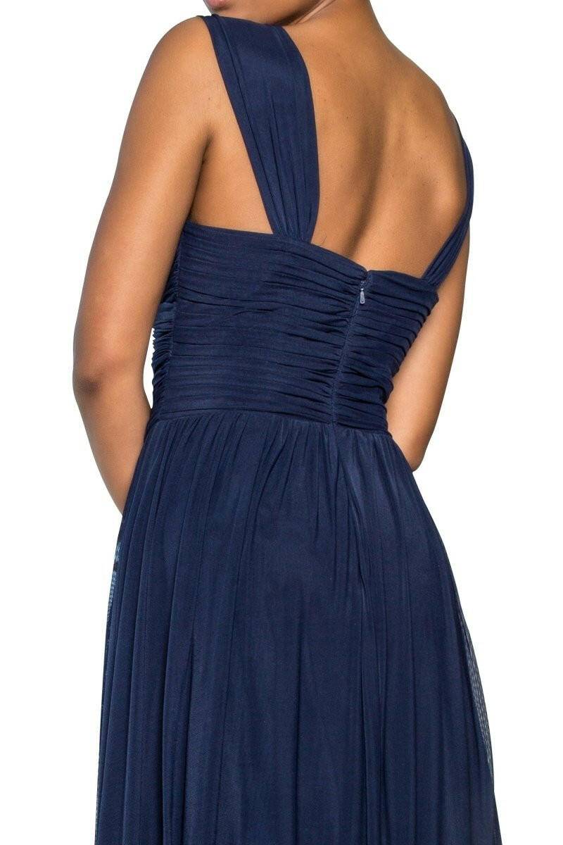 Pleated Bodice Bridesmaids Long Prom Dress GLGL2366-Shangri-La Fashion