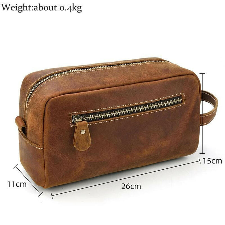 The Wanderer Toiletry Bag | Genuine Leather Toiletry Bag-3