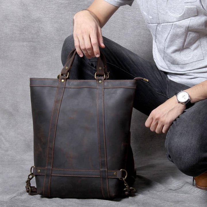 The Icarus | Handmade Vintage Leather Backpack-Shangri-La Fashion