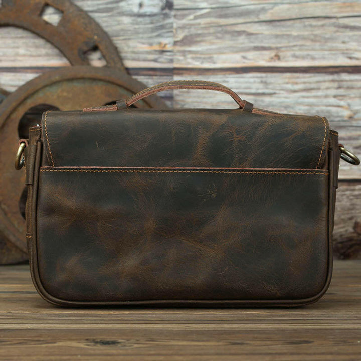 The Faust Leather Camera Bag | Crossbody Vintage Camera Messenger Bag-4