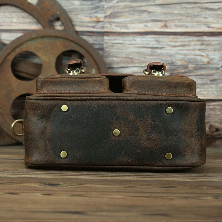 The Faust Leather Camera Bag | Crossbody Vintage Camera Messenger Bag-2