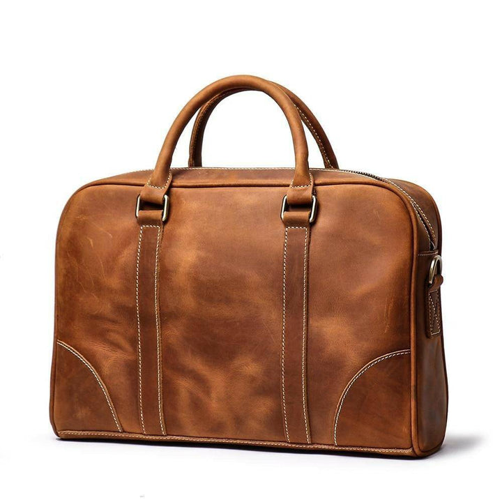 The Bjorn Leather Laptop Bag | Vintage Leather Briefcase-Shangri-La Fashion