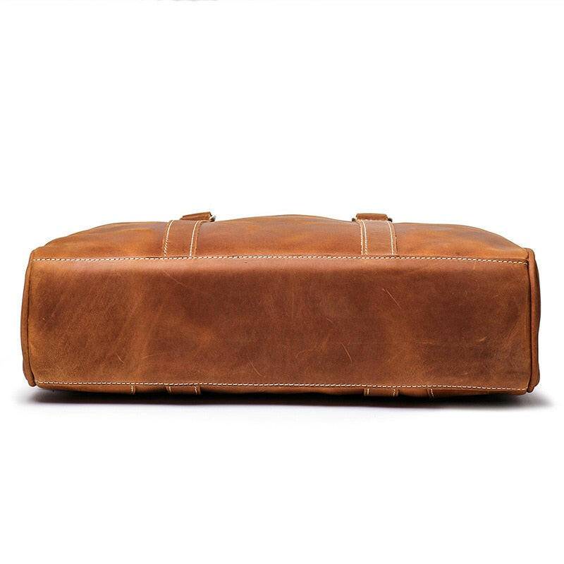 The Bjorn Leather Laptop Bag | Vintage Leather Briefcase-Shangri-La Fashion