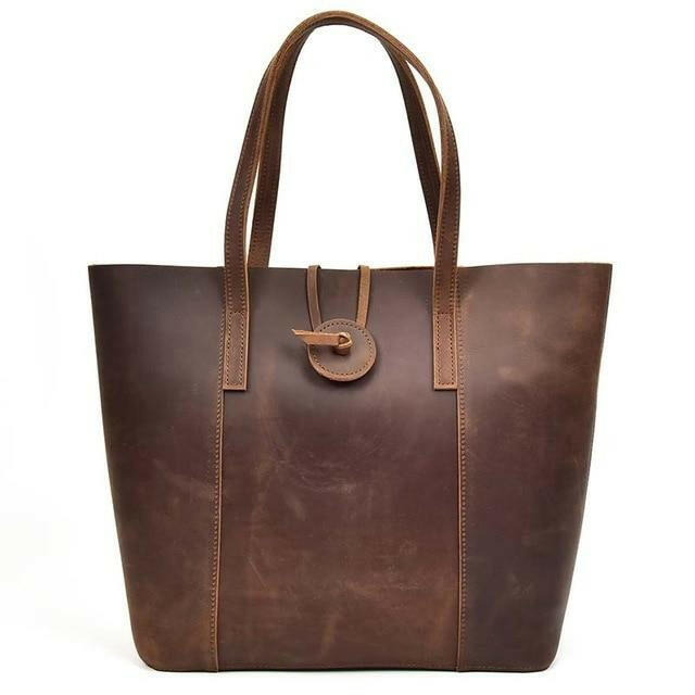 The Taavi Tote | Handcrafted Leather Tote Bag-11