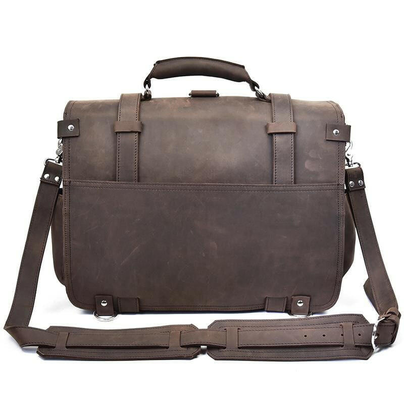 The Gustav Messenger Bag | Large Capacity Vintage Leather Messenger Bag-3