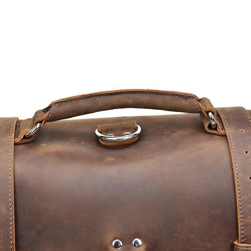 The Gustav Messenger Bag | Large Capacity Vintage Leather Messenger Bag-4