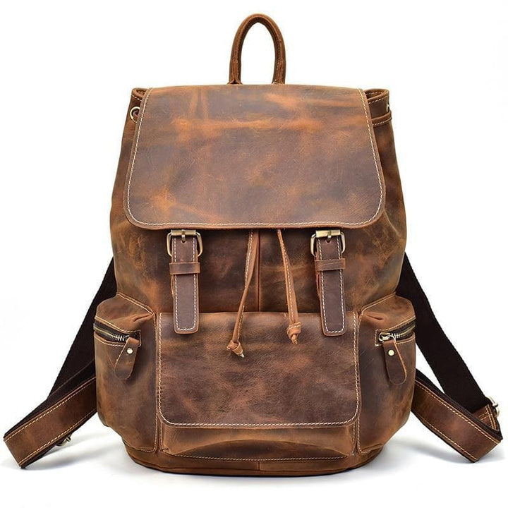 The Hagen Backpack | Vintage Leather Backpack-3