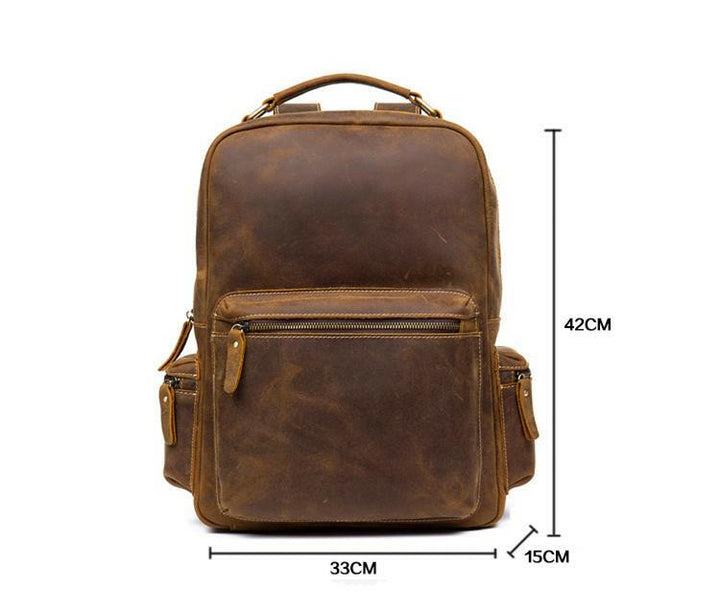 The Langley Backpack | Genuine Vintage Leather Backpack-3