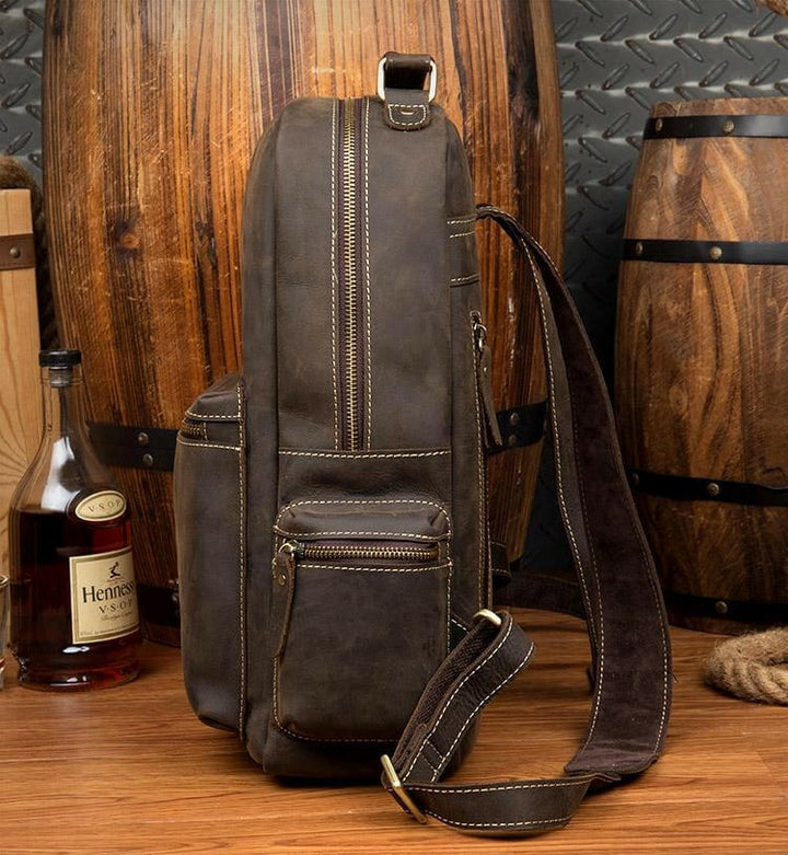 The Langley Backpack | Genuine Vintage Leather Backpack-2