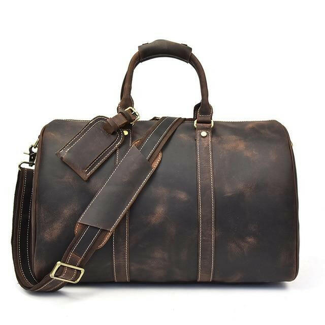 The Brandt Weekender | Small Leather Duffle Bag-5
