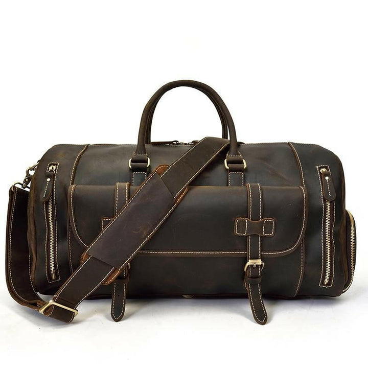 The Bard Weekender | Handmade Leather Duffle Bag-1