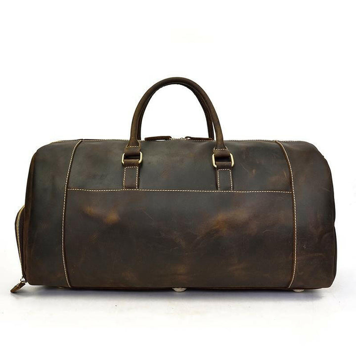 The Bard Weekender | Handmade Leather Duffle Bag-3