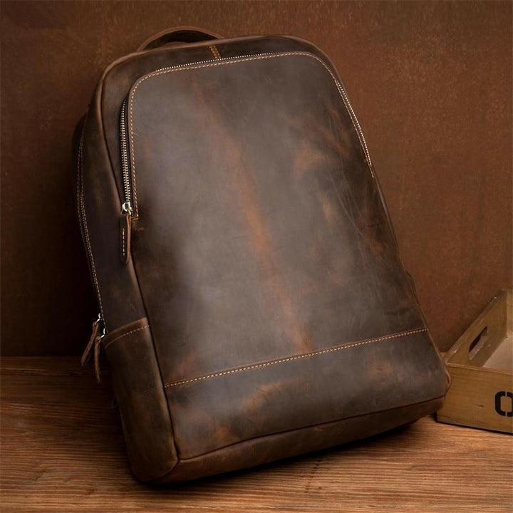 The Vernon Backpack | Genuine Vintage Leather Minimalist Backpack-18