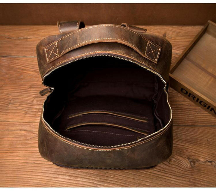 The Vernon Backpack | Genuine Vintage Leather Minimalist Backpack-13