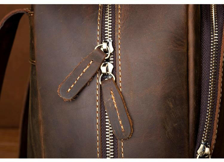 The Vernon Backpack | Genuine Vintage Leather Minimalist Backpack-7