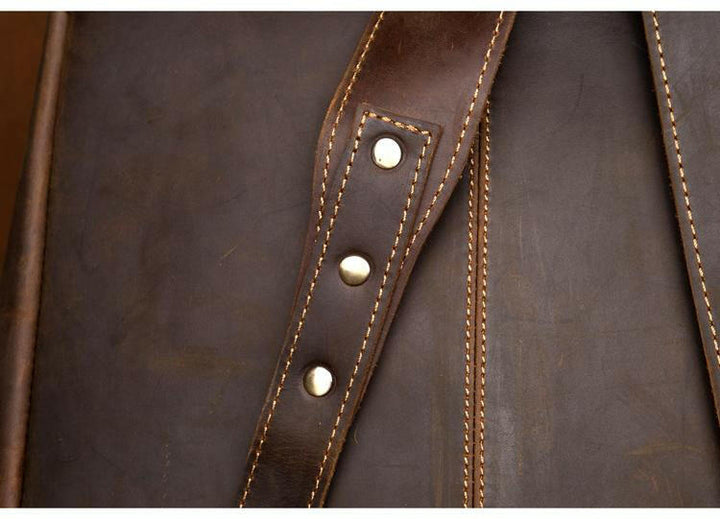 The Vernon Backpack | Genuine Vintage Leather Minimalist Backpack-8
