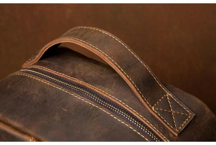 The Vernon Backpack | Genuine Vintage Leather Minimalist Backpack-9
