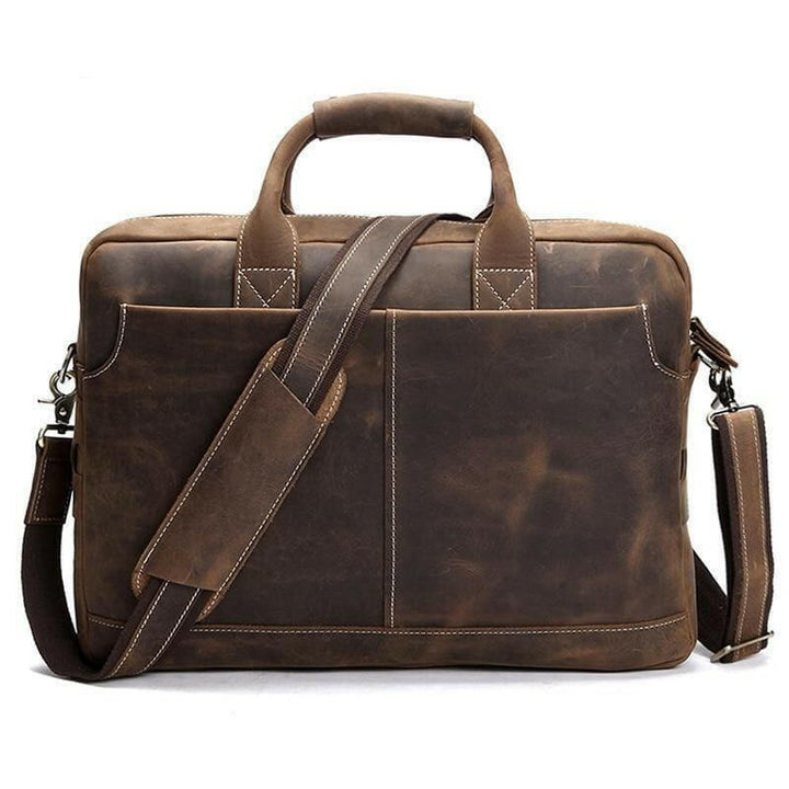 The Welch Briefcase | Vintage Leather Messenger Bag-0