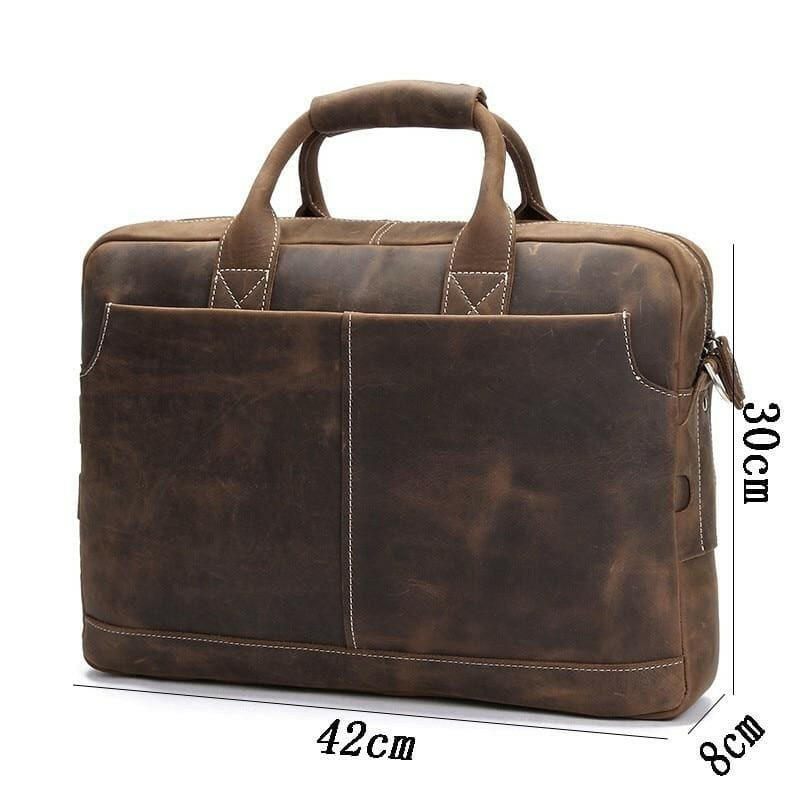 The Welch Briefcase | Vintage Leather Messenger Bag-2