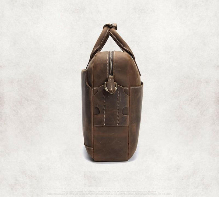 The Welch Briefcase | Vintage Leather Messenger Bag-3