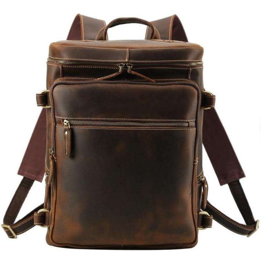 The Raoul Backpack | Handmade Vintage Leather Backpack-0