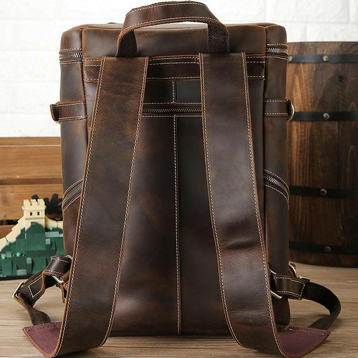 The Raoul Backpack | Handmade Vintage Leather Backpack-5