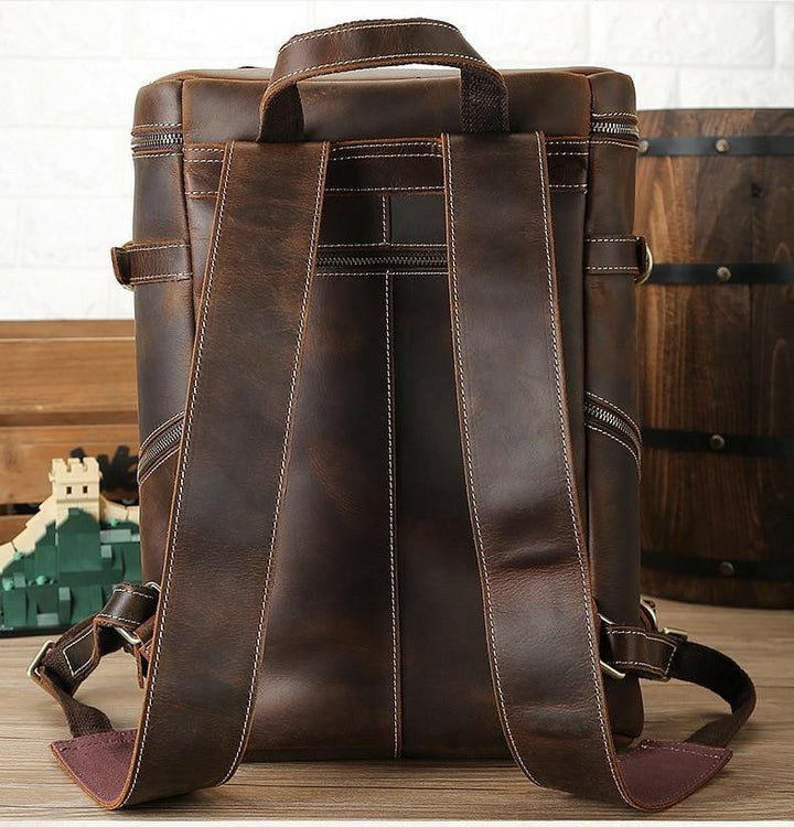 The Raoul Backpack | Handmade Vintage Leather Backpack-12