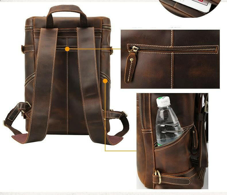 The Raoul Backpack | Handmade Vintage Leather Backpack-2