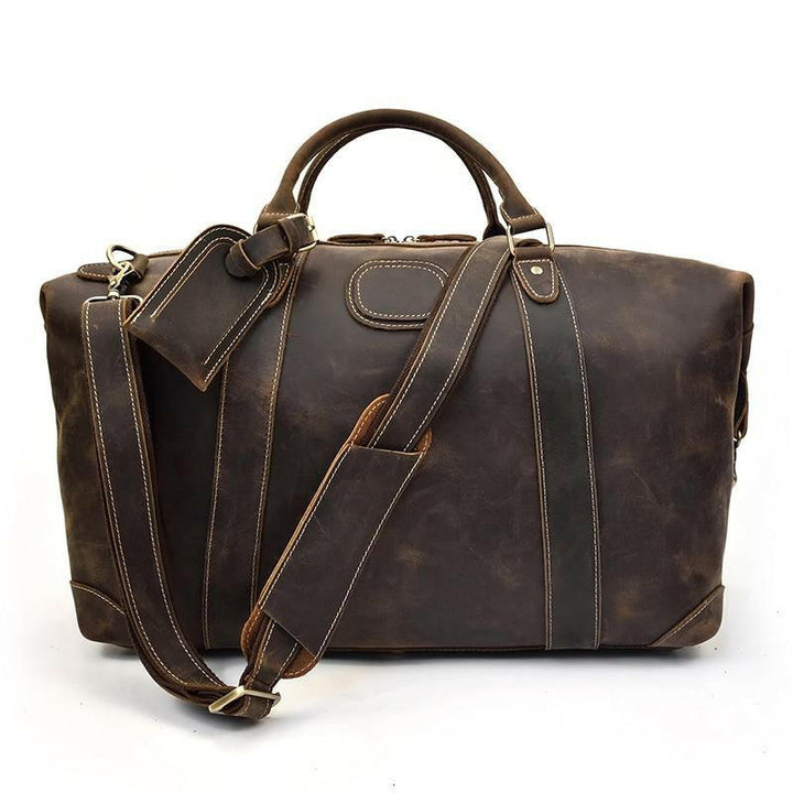 The Eira Duffle Bag | Vintage Leather Weekender-4