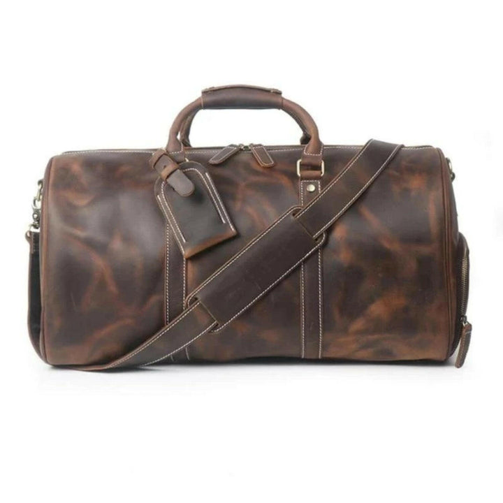 The Dagny Weekender | Large Leather Duffle Bag-5