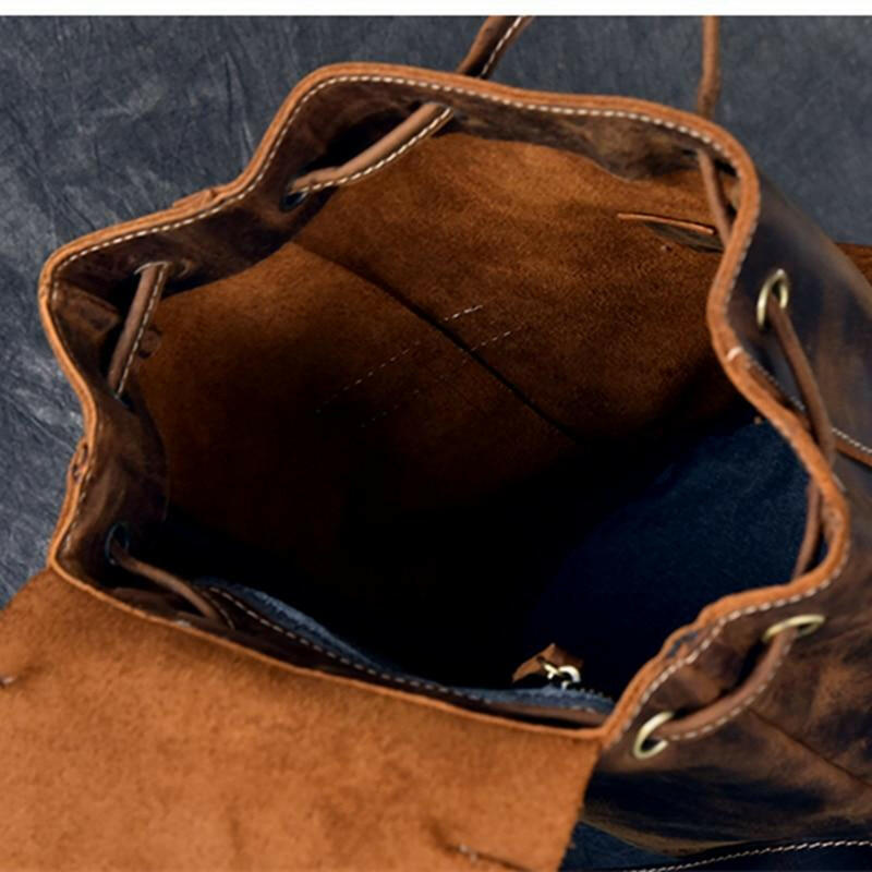 The Olaf Rucksack | Vintage Leather Travel Backpack-4