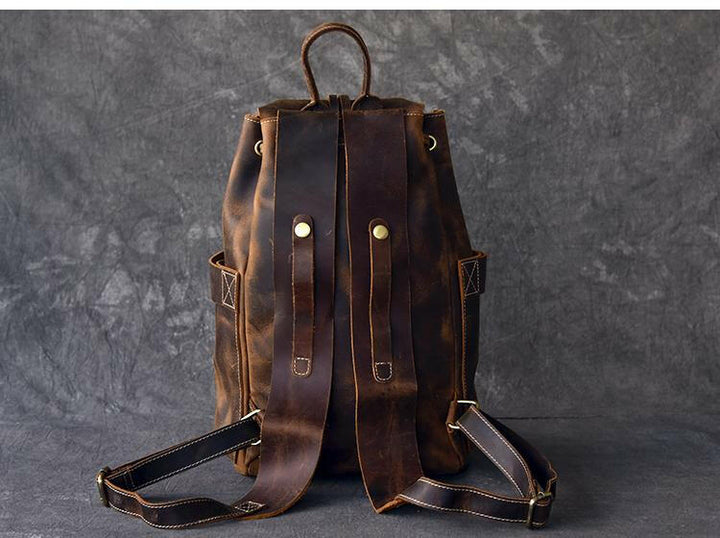 The Olaf Rucksack | Vintage Leather Travel Backpack-3
