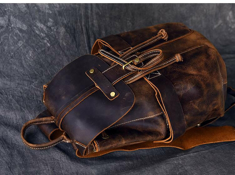 The Olaf Rucksack | Vintage Leather Travel Backpack-6