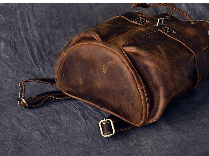 The Olaf Rucksack | Vintage Leather Travel Backpack-8