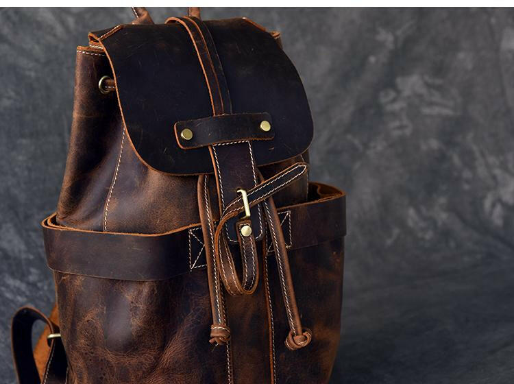 The Olaf Rucksack | Vintage Leather Travel Backpack-1