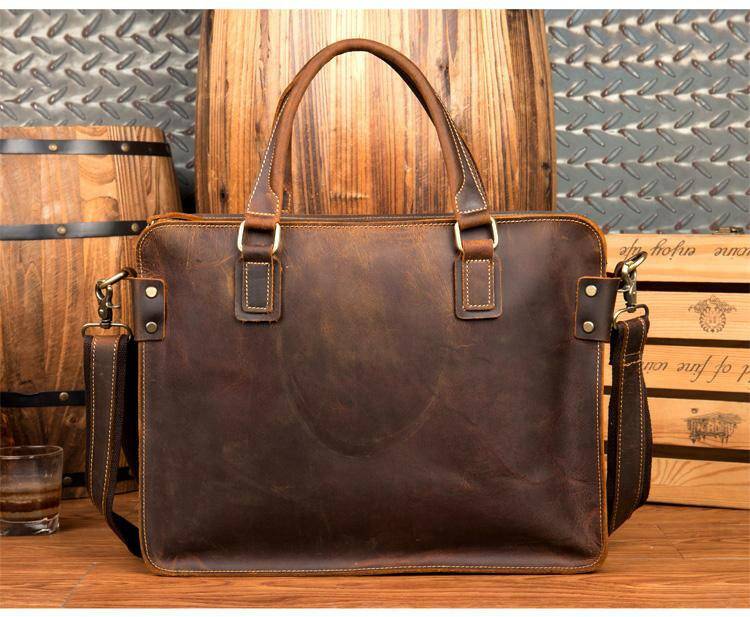 The Viggo Briefcase | Genuine Leather Messenger Bag-Shangri-La Fashion