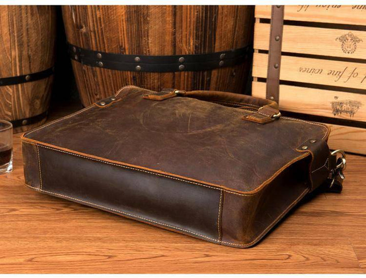 The Viggo Briefcase | Genuine Leather Messenger Bag-Shangri-La Fashion