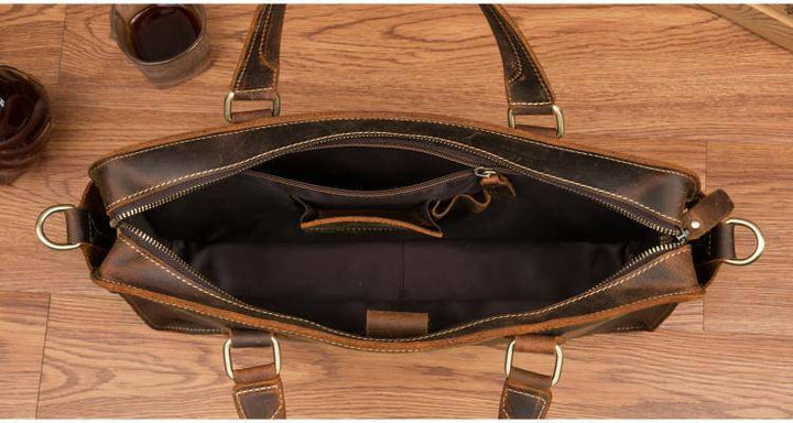 The Viggo Briefcase | Genuine Leather Messenger Bag-Shangri-La Fashion