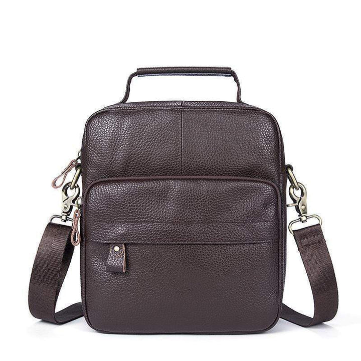 Rossie Viren Brown Men's Leather Messenger Bags Business Crossbody Shoulder Bag-Shangri-La Fashion