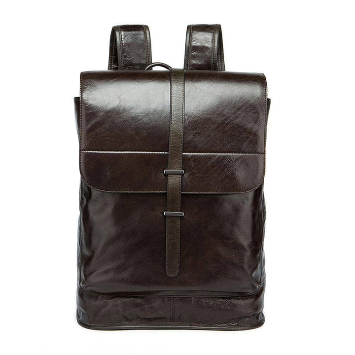 Rossie Viren  Classic  Leather Backpack  Laptop Travel Rucksack-Shangri-La Fashion