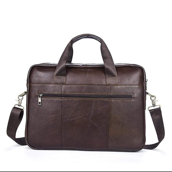 Rossie Viren  Pebbled Leather Soft Business Briefcase  For Men-Shangri-La Fashion