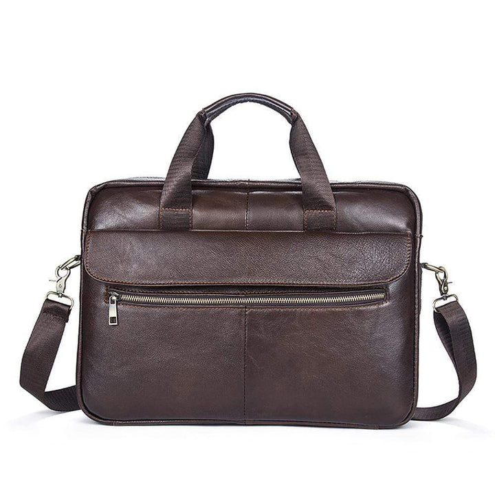 Rossie Viren  Pebbled Leather Soft Business Briefcase  For Men-Shangri-La Fashion